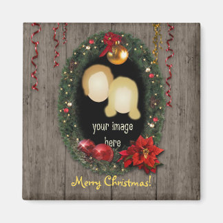 Customisable Christmas Photo Magnet