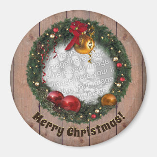 Customisable Christmas Photo Magnet