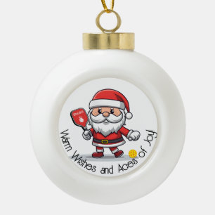 Customisable 🎅Christmas pickleball   Ceramic Ball Christmas Ornament