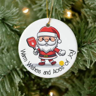 Customisable 🎅Christmas pickleball   Ceramic Tree Decoration