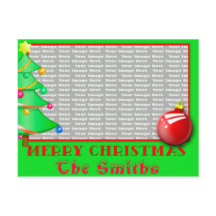 Customisable Christmas Postcard