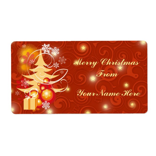 Customisable Christmas present gift labels (Front)