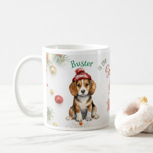 Customisable Christmas Santa Beagle Coffee Mug
