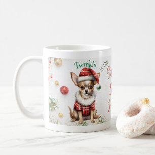 Customisable Christmas Santa Chihuahua  Coffee Mug