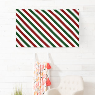 Customisable Christmas Stripes Banner