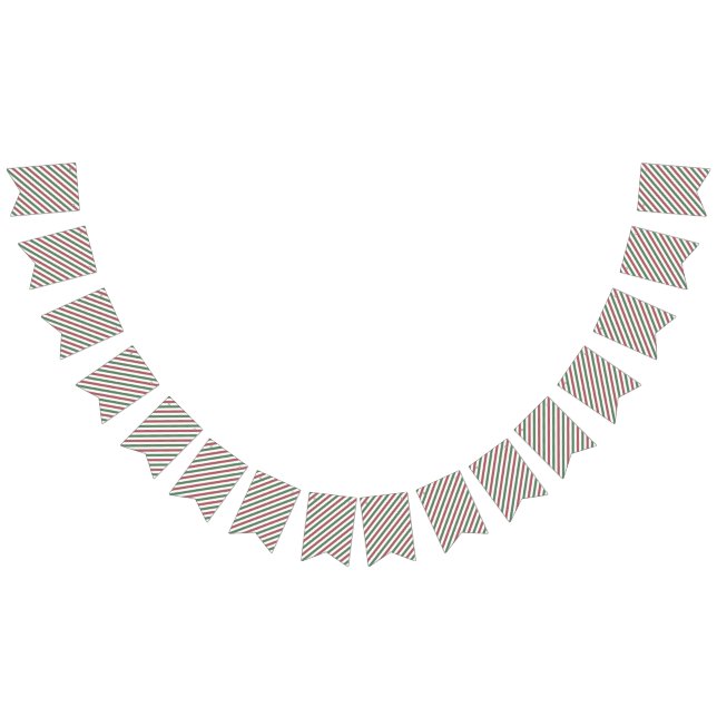 Customisable Christmas Stripes Bunting (All)