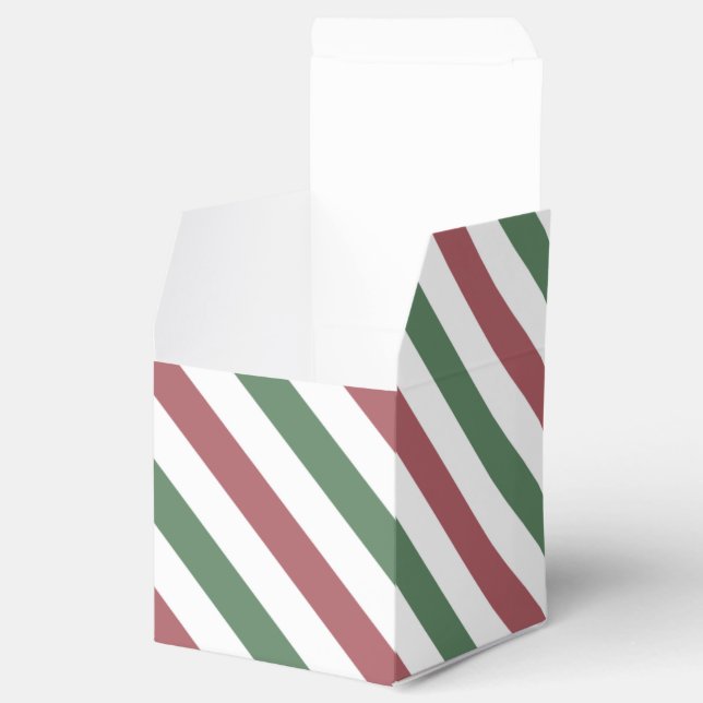 Customisable Christmas Stripes Favour Box (Opened)