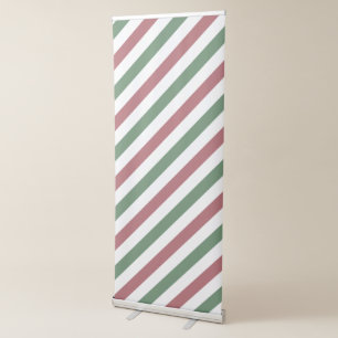 Customisable Christmas Stripes Retractable Banner