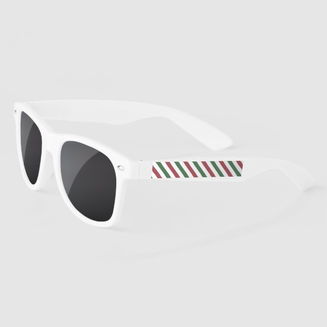 Customisable Christmas Stripes Sunglasses (Left)