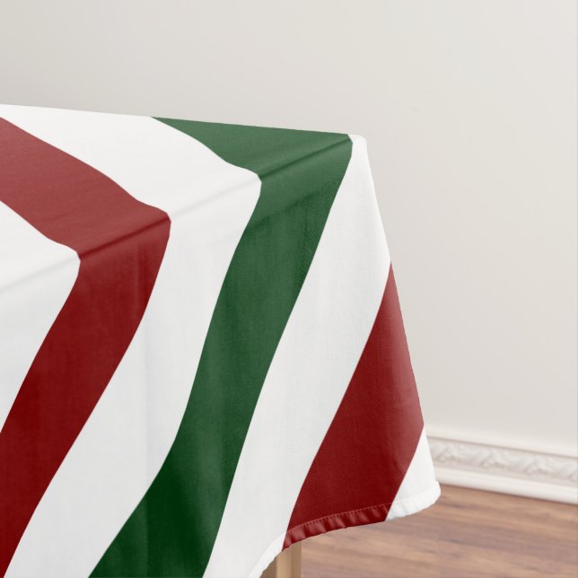 Customisable Christmas Stripes Tablecloth (In Situ)