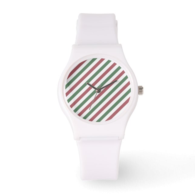Customisable Christmas Stripes Watch (Front)