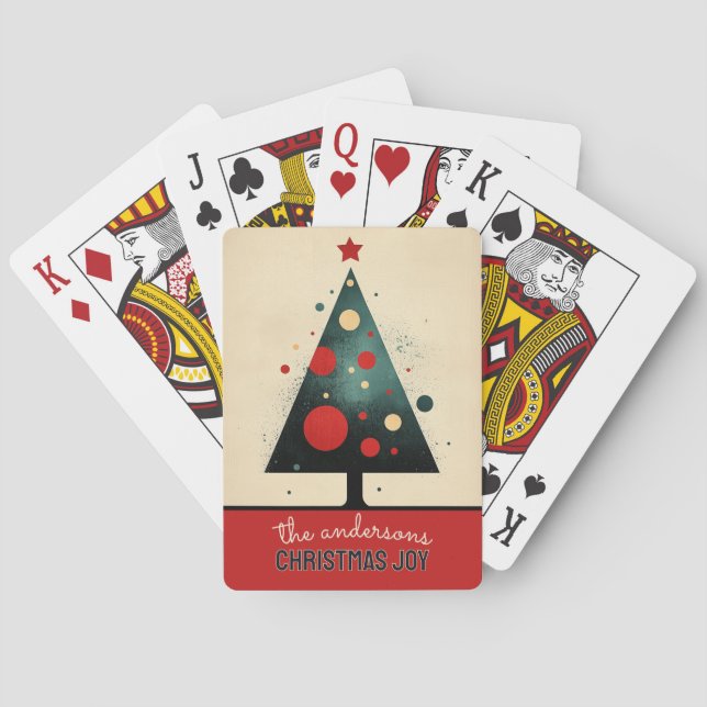 Customisable Christmas Tree Playing Cards (Back)