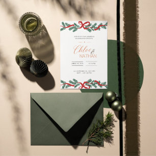 Customisable Christmas Wedding Invitation