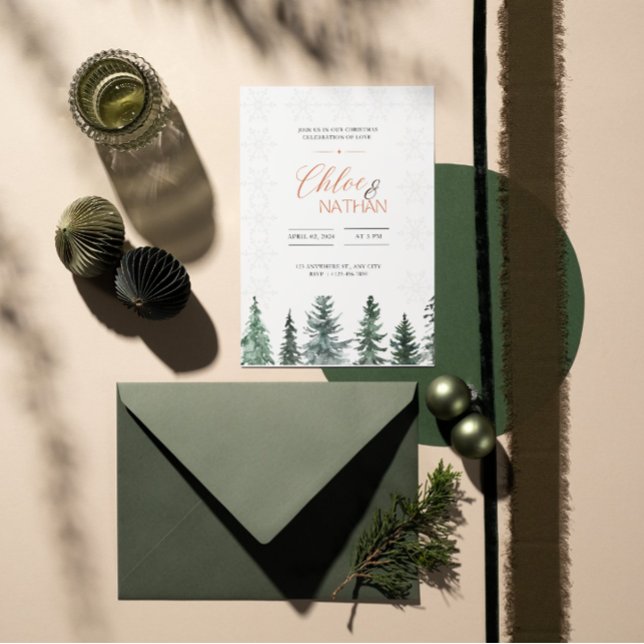 Customisable Christmas Wedding Invitation (Creator Uploaded)