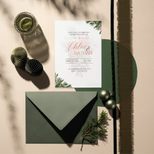 Customisable Christmas Wedding Invitation