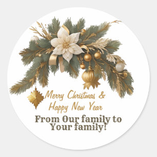 Customisable Christmas wish Classic Round Sticker