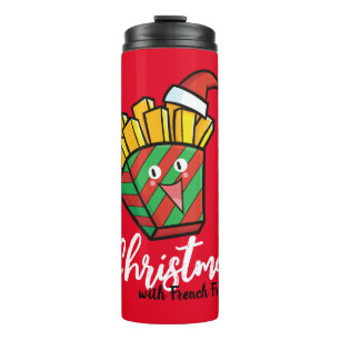 Customisable Christmas with french fries Thermal Tumbler