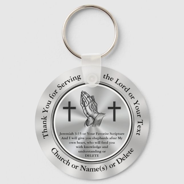 Customisable Church Volunteer Appreciation Gifts Key Ring (Front)