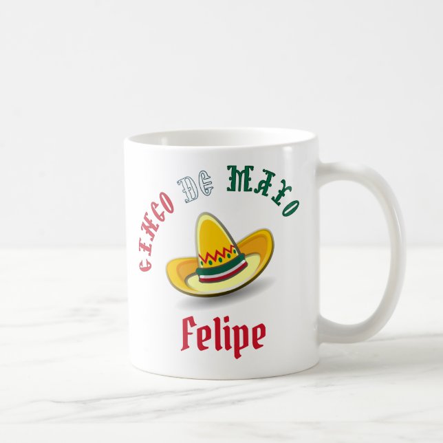 Customisable Cinco de Mayo May 5 Fiesta Coffee Mug (Right)