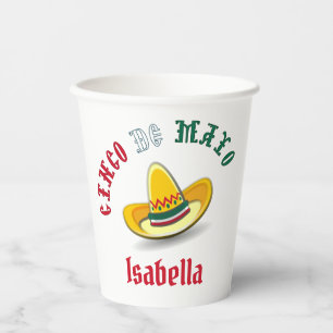 Customisable Cinco de Mayo May 5 Fiesta Paper Cups