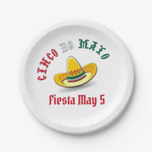 Customisable Cinco de Mayo May 5 Fiesta Paper Plate