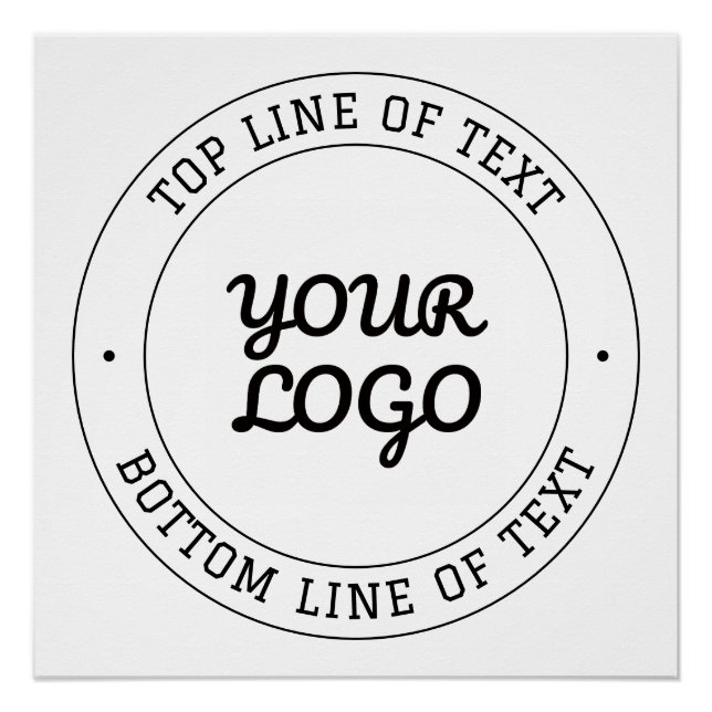 Customisable Circular Text & Logo Replacement Poster (Front)