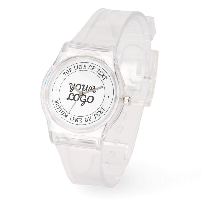 Customisable Circular Text & Logo Replacement Watch (Angle)