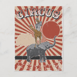 Customisable Circus Postcard