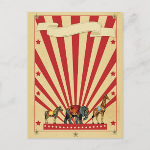 Customisable Circus Postcard