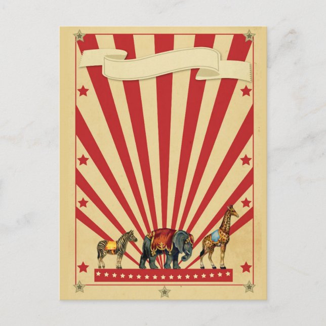 Customisable Circus Postcard (Front)