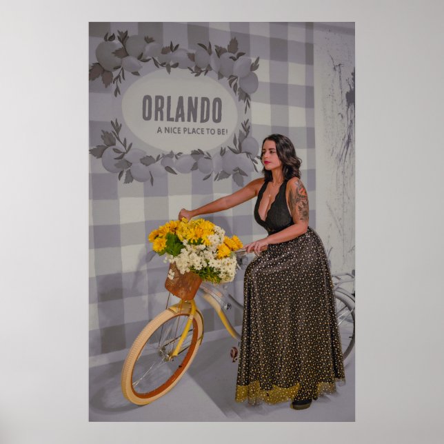 Customisable City Name Bicycle Art – Vintage Style Poster (Front)