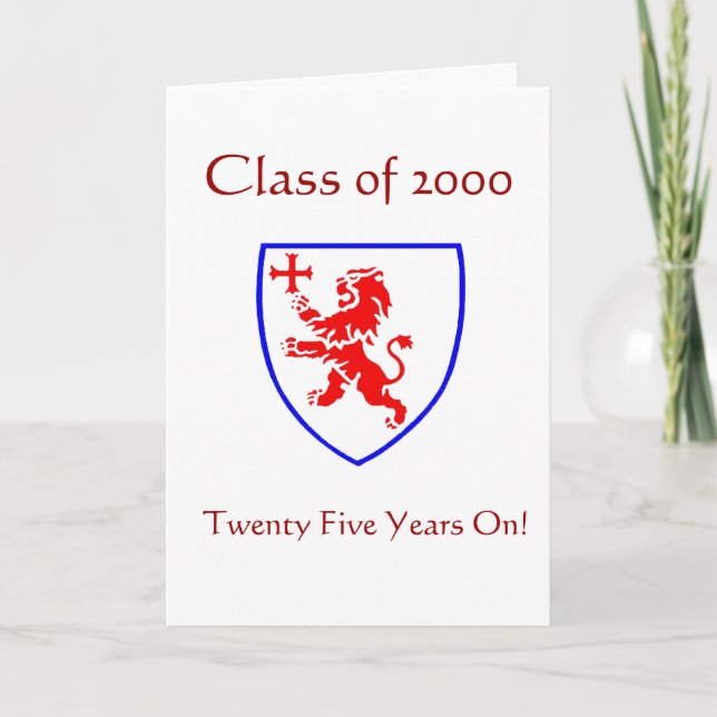 CUSTOMISABLE Class of 2000 Reunion Invitation Card (Front)