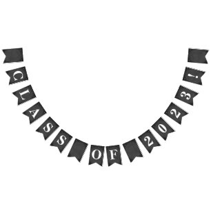 Customisable CLASS OF 2023 on Simulated Chalkboard Bunting