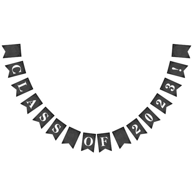 Customisable CLASS OF 2023 on Simulated Chalkboard Bunting (All)