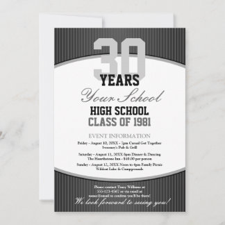 Customisable Class Reunion Invitation