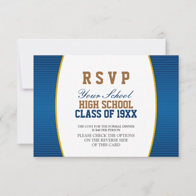 Customisable Class Reunion RSVP (Front)