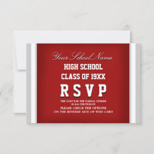 Customisable Class Reunion RSVP Card
