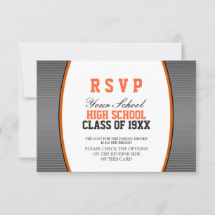 Customisable Class Reunion RSVP Invitation