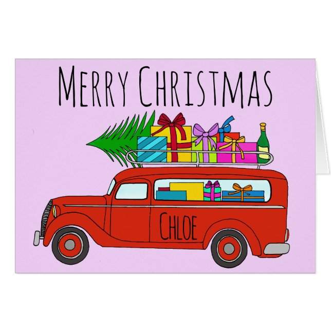 Customisable Classic Christmas Car (Front Horizontal)