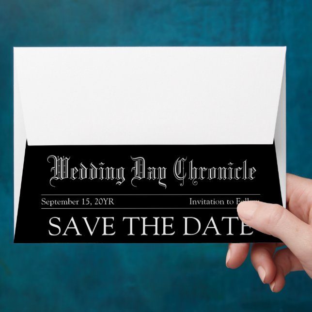 Customisable Classic Elegant Wedding Unique Script Envelope (Hand)