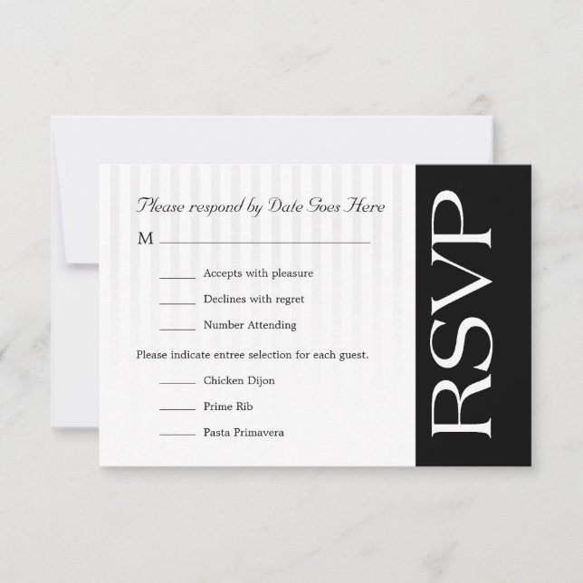 Customisable Classy RSVP Card (Front)