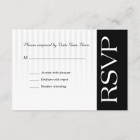 Customisable Classy RSVP With Subtle Stripes
