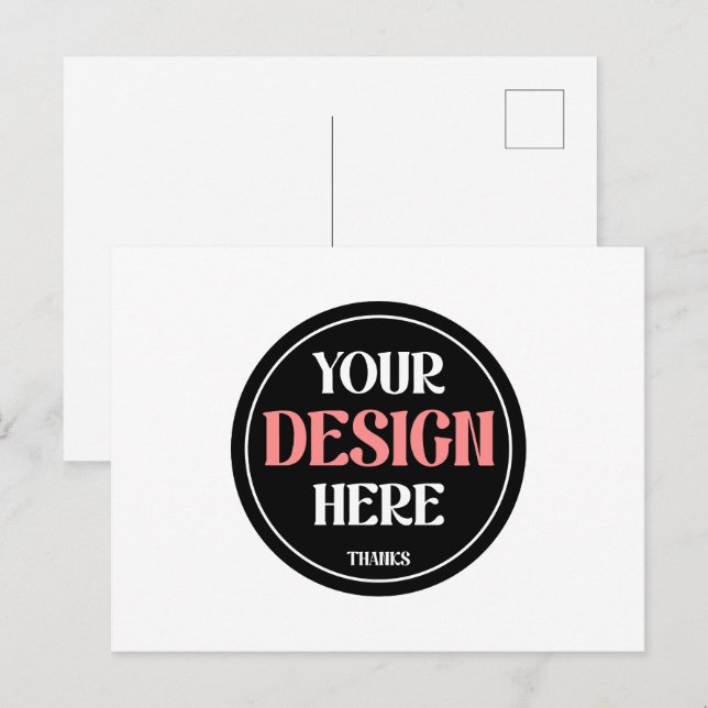 Customisable, clean, stylish & sophisticated  postcard (Front/Back)