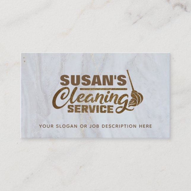 Customisable Cleaning Service Business Cards (Front)