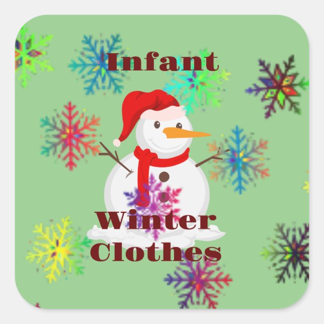 Customisable Clothing Storage or Gifting Ideas  Square Sticker (Front)