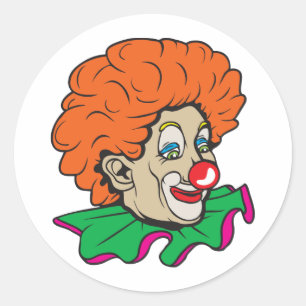 Customisable Clown! Classic Round Sticker
