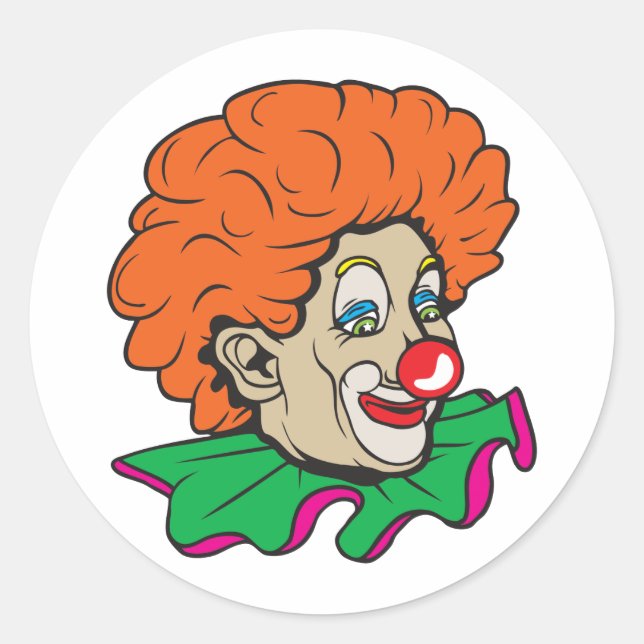 Customisable Clown! Classic Round Sticker (Front)