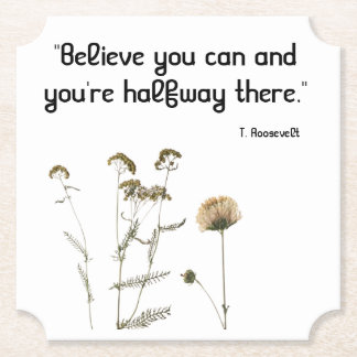 Customisable coaster with floral motifs