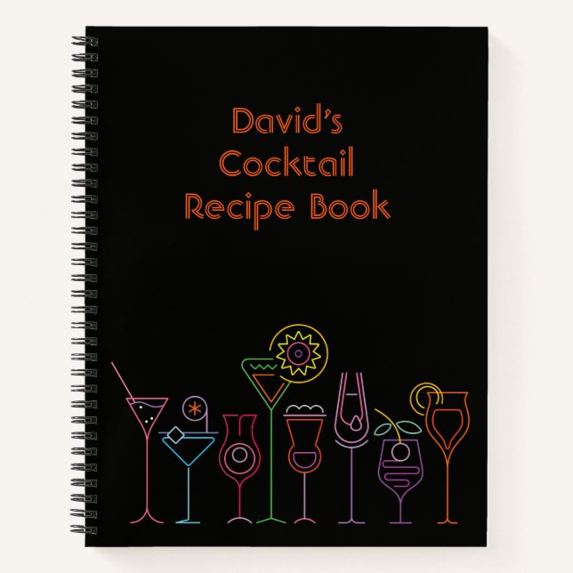 Customisable Cocktail Recipe Book (Front)