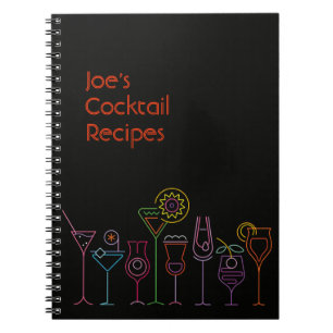 Customisable Cocktail Recipes Notebook